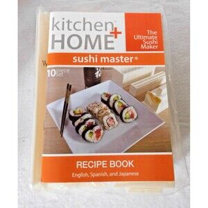 Kitchen + Home 10 Pc Sushi Master Ultimate Sushi Maker Kit Rice Roll Molds